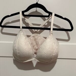 Victoria’s Secret Pink White Lace Padded Bra